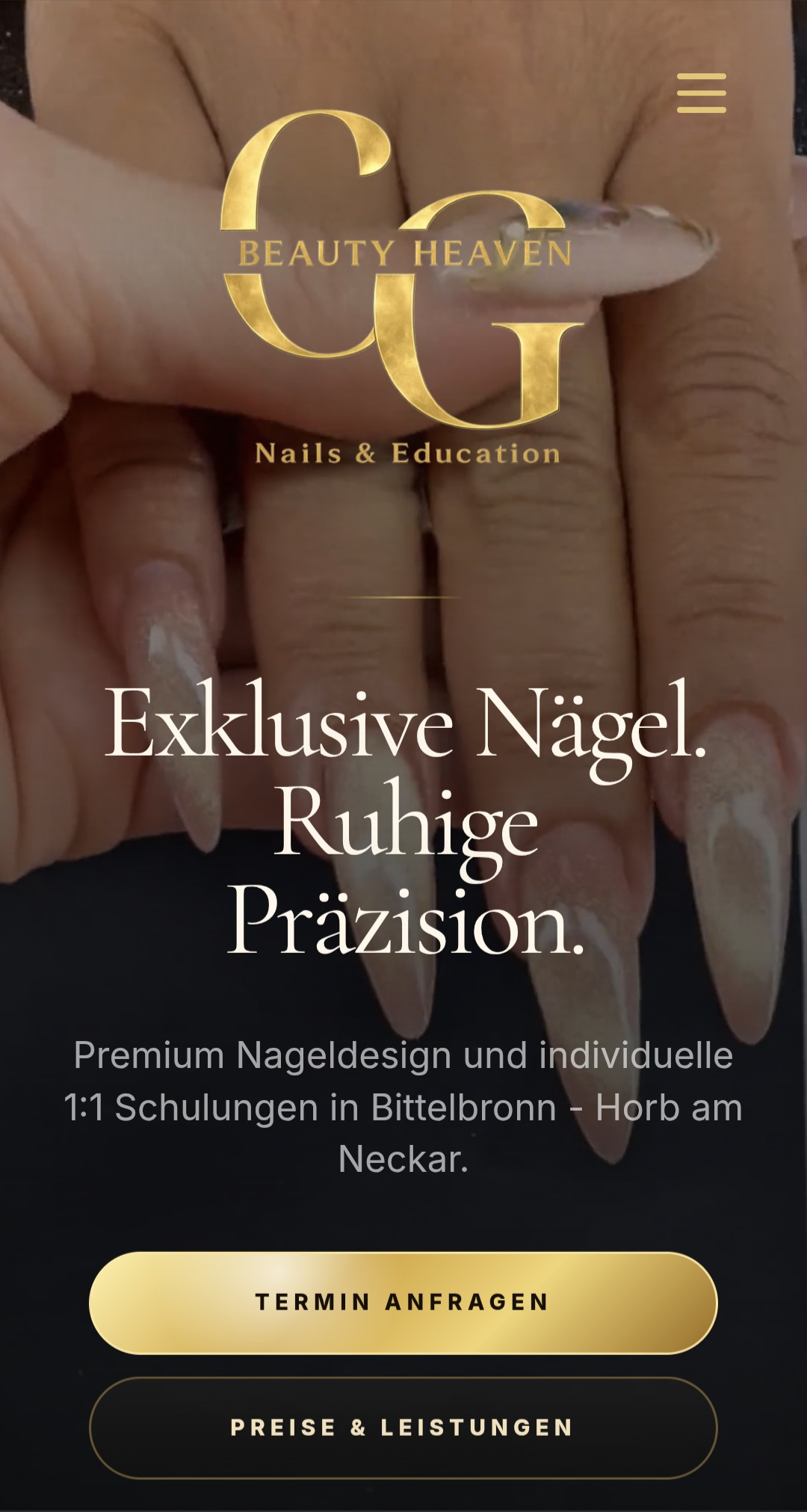 CG Beauty Heaven mobile website